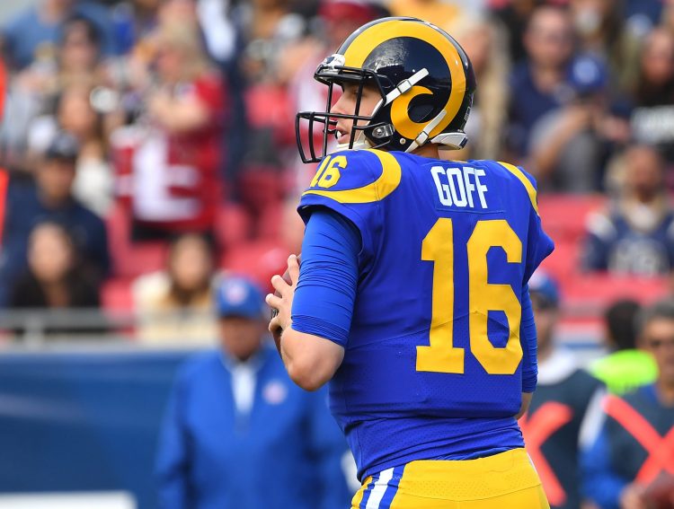 Imagem da camisa de Jared Goff no Los Angeles Rams