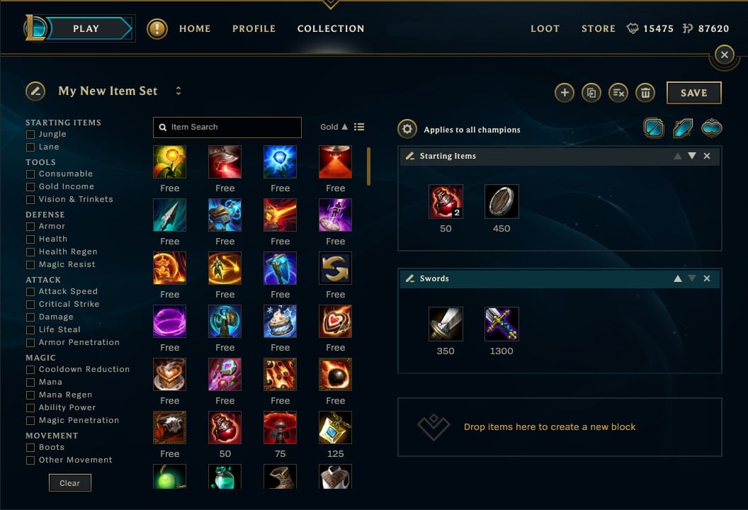 itens do LoL