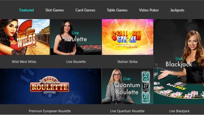 bet365 mobile casino lobby