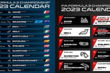 FIA anuncia calendário de corridas da Fórmula 2 e 3
