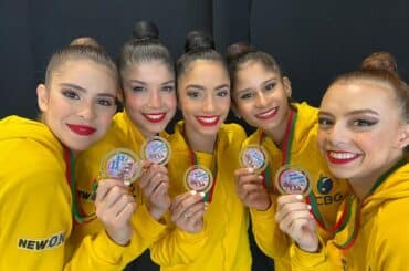 Ouro inédito! Ginástica rítmica do Brasil faz história em Portugal