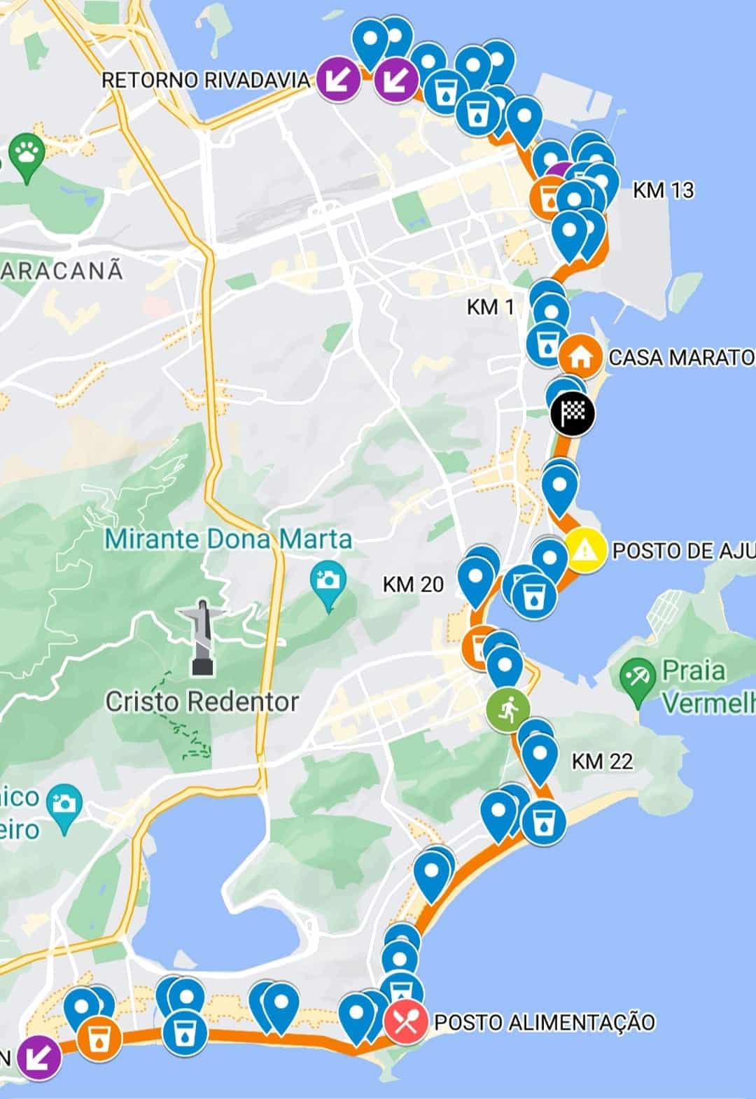 Maratona do Rio de 2023 percurso de 42 km